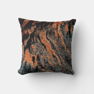 Faux Tiger Stripes-Black Kussen