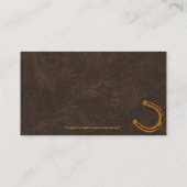 Faux Tooled cuir Rodeo style V Cartes de visite (Dos)