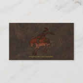 Faux Tooled Cuir style occidental 4 Carte de visit (Dos)