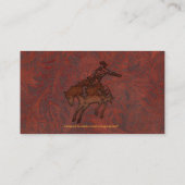 Faux Tooled Cuir style occidental 5 Cartes de visi (Dos)