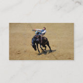 Faux Tooled Leather, Rodeo Bronco Horse Biz Cartes (Dos)