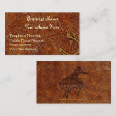 Faux Tooled Leather Western style 3 Cartes de prof (Devant / Derrière)