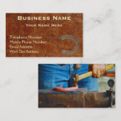 Faux Tooled Leather Western style IV Biz Cartes (Devant / Derrière)