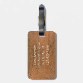 Faux Tooled lether Horse Saddle Bagagelabel (Achterkant verticaal)