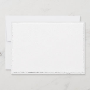 Faux Torn Deckle Edge Wedding Sjabloon Kaart