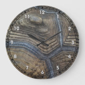 Faux TortoiseShell Élégante Grande Horloge (Recto)