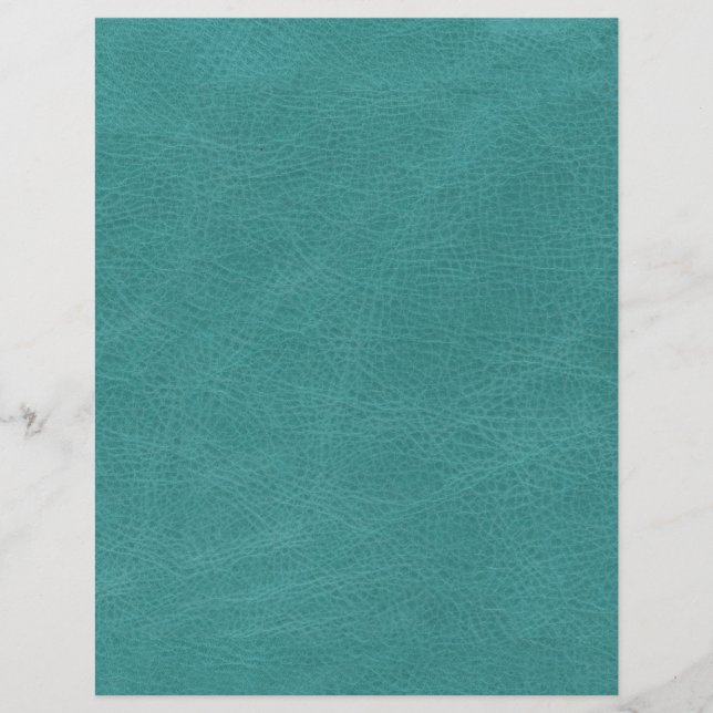 Faux Turquoise Leather Texture Scrapbook Paper (Voorkant)