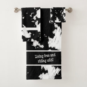 Faux Vache Impression noir et blanc