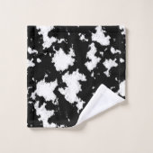 Faux Vache Impression noir et blanc (Gant de toilette)