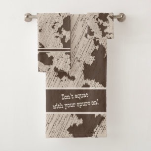 Faux Vache Imprimer Brown et crème