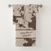 Faux Vache Imprimer Brown et crème (En situation)