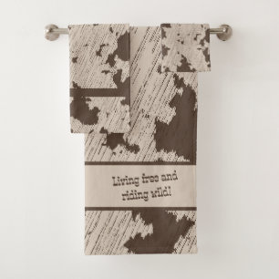 Faux Vache Imprimer Brown et crème