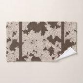 Faux Vache Imprimer Brown et crème (Serviette à main)
