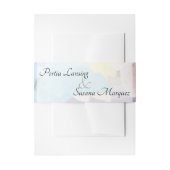 Faux Vellum Effect Bruiloft Uitnodiging Belly Band Uitnodigingen Wikkel (Voorkant Voorbeeld)