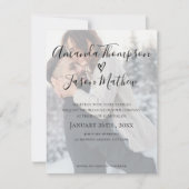 Faux Vellum Effect Foto Vow Renewal Uitnodiging (Voorkant)
