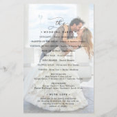 Faux Vellum Effect Overlay Photo Wedding Ceremony (Achterkant)