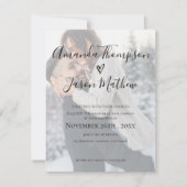 Faux Vellum Effet Faire-part de mariage photo (Devant)