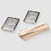 Faux Vellum Foto Modern Elegant Wedding Programme Handwaaier (Niet-gemonteerd)