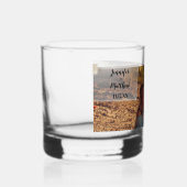 Faux Vellum Photo Overlay Custom Wedding Whisky Glas (Rechts)
