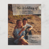 Faux Vellum Photo Overlay Programme de mariage per (Devant)