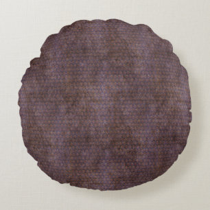 Faux Velvet - Dark Mauve Rond Kussen