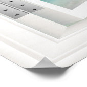 Faux-venster met Beach en Ocean Custom Sizes! Pos Poster (Hoek)