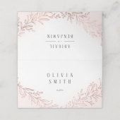 Faux verguld roos gouden botanische elegante bruil (Buitenkant ongevouwen)