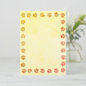 Faux verouderd document textuur Paw Prints basis v Kaart (Staand voorkant)