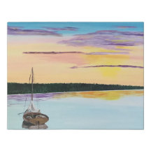 Faux verpakt doek met zeilboot