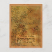 Faux Vintage Kerstmis Feestdagenkaart (Voorkant)