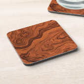 Faux Walnut Woodgrain  Bier Onderzetter (Linkerzijde)