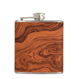 Faux Walnut Woodgrain Pattern  Heupfles