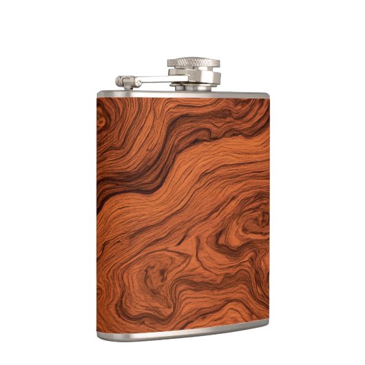 Faux Walnut Woodgrain Pattern  Heupfles (Rechts)