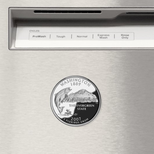 Faux Washington State Quarter Magneet (Insitu (Vaatwasser))