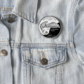 Faux Washington State Quarter Ronde Button 5,7 Cm (In situ)