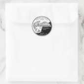 Faux Washington State Quarter Ronde Sticker (Tas)