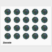 Faux Wax Envelope Seal Style 4 Blue 21 Sticker (Vel)