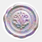 Faux Wax Envelope Seal Style 4 Purple 20 Sticker (Voorkant)