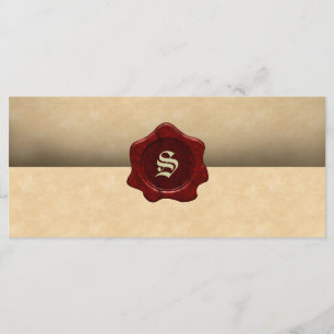 Faux Wax Seal and Parchment  Gothic Menu