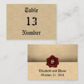 Faux Wax Seal and Parchment  Gothic Plaatskaartje (Voorkant / Achterkant)