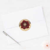 Faux Wax Seal and Parchment  Gothic Ronde Sticker (Envelop)