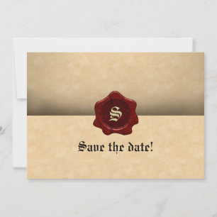 Faux Wax Seal and Parchment  Gothic Save The Date
