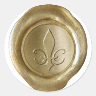 Faux Wax Seal - Goud - SPADE Ronde Sticker