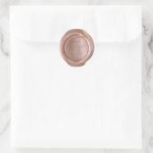 Faux Wax Seal - Roos Gold - Script - Hartelijk dan Ronde Sticker (Tas)