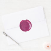 Faux Wax Seals - Roos Red Script - Liefde Ronde Sticker (Envelop)