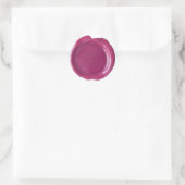 Faux Wax Seals - Roos - Vet - Dank u Ronde Sticker (Tas)