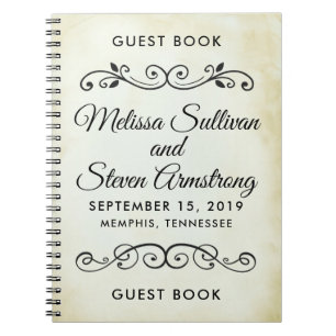 Faux Western Style Wedding Guestbook Notitieboek