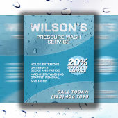 Faux wet water drops pressure wash Flyer