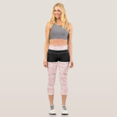 Faux White Lace Fishnet Capri Leggings - Amusants (Recto)
