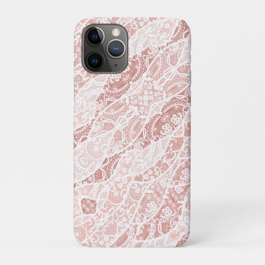 Faux White Lace Fishnet coque iphone unique (Dos)